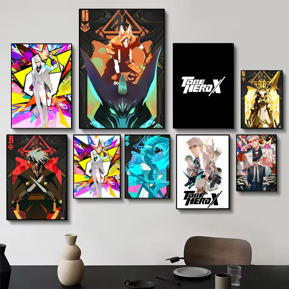 Dynamic Cyberpunk T-To Be Hero X Chinese Donghua Action Vibe Poster Painting Wall Art for Living Room Home Gifts Decor Mural