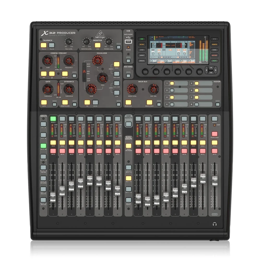 Behringer X32 Producer Digital Mixer Pa System 16 Inputs 8 Outputs Digital Console Music Studio Equipment