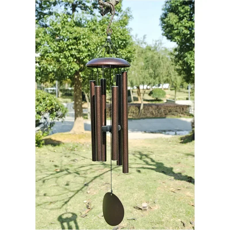 

90cm Fine Quality Metal Aluminum 6 Tubes Wind Chimes Garden Yard Hanging Decoration Outdoor Vintage Tubes Wind-bell Ornaments