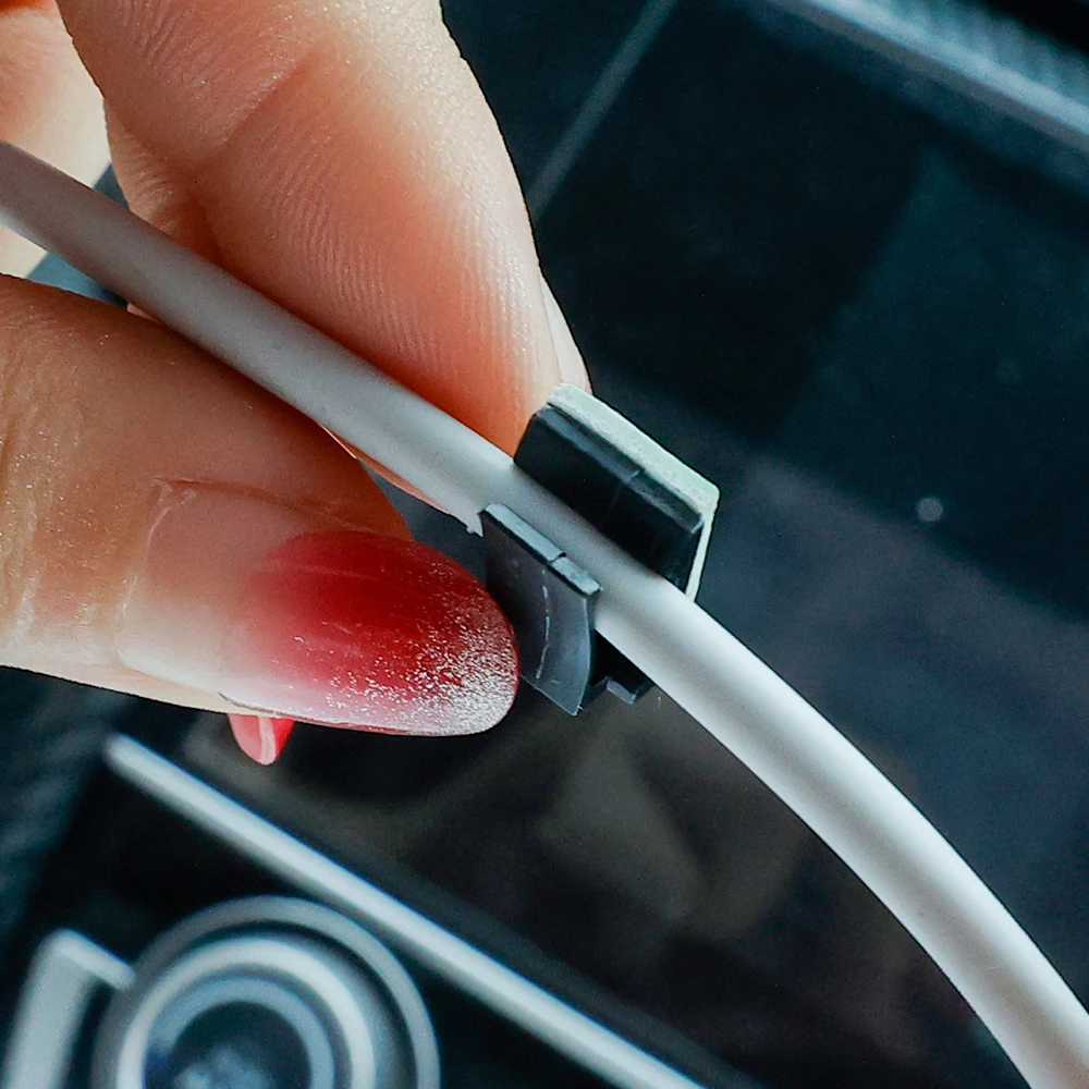 Auto Draht Clip Zubehör Kabel Clips Selbstklebende Kabel Management Schwarz Draht Halter Organizer Klemme Für Auto Fahren Recorder