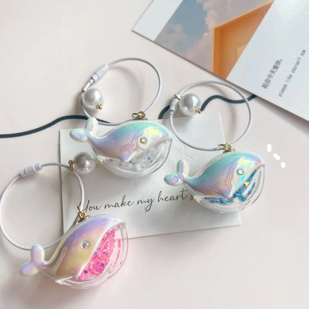Rakol Cute Whale Dolphin Keychain Marine Animal Doll Kawaii Keyring For Car Key Chain Accessories Women Couple Bag Jewelry