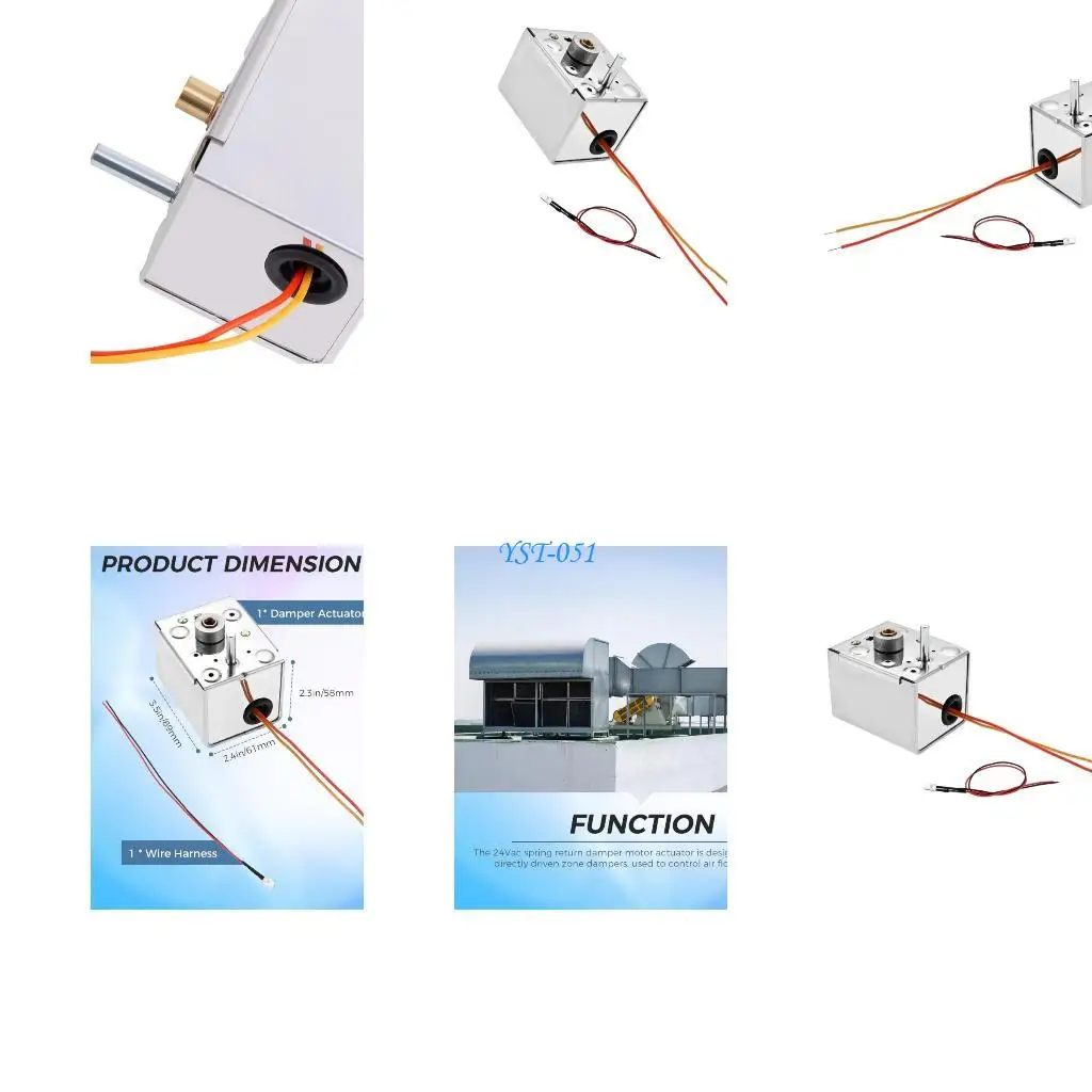 

E15A Metal Dampener Control Actuator 24V CONDITIONING Spring Return 5/16 Foot Rod Replacement