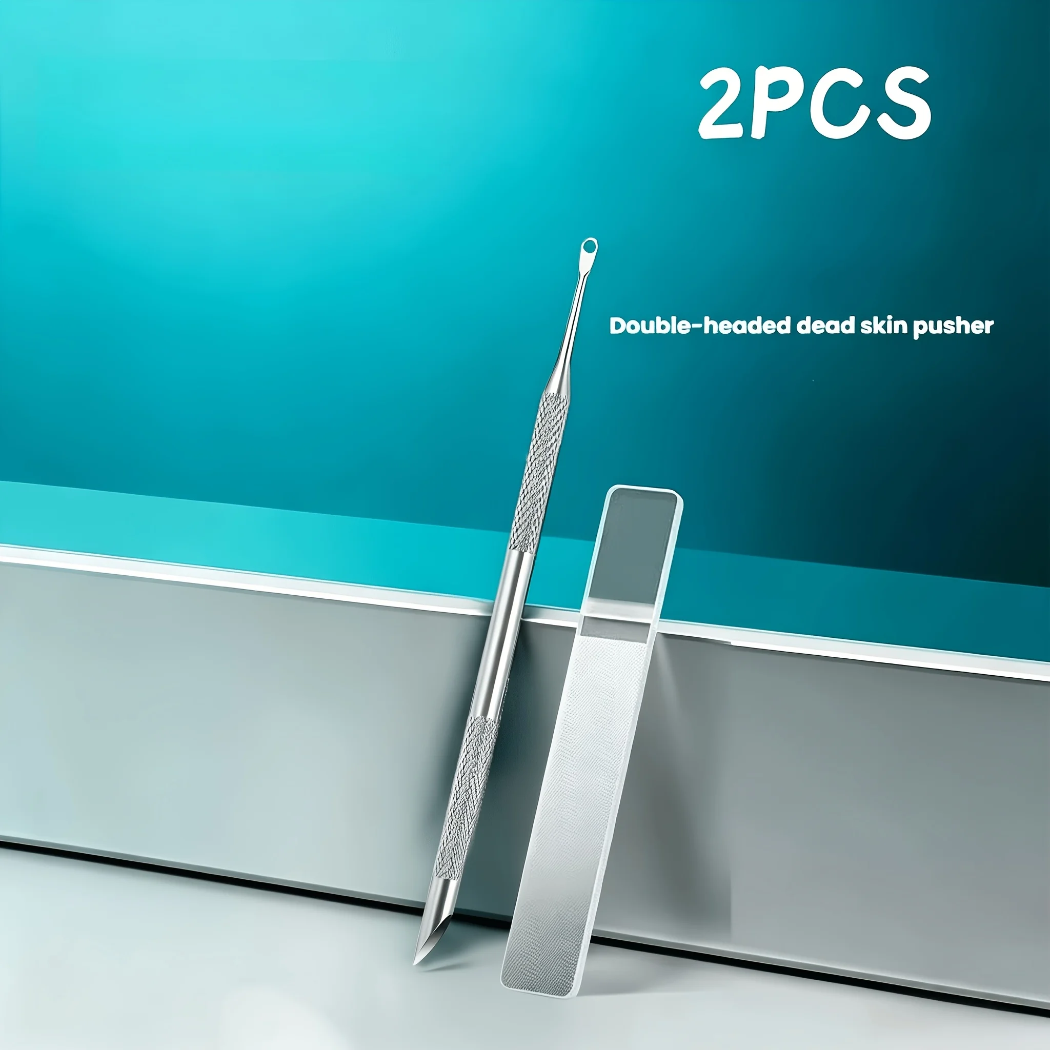 1/2pcs Professional Cuticle Trimmer with Nail File - Suitable for Hand/foot Care, Salon and Home Use, a Travel Essential