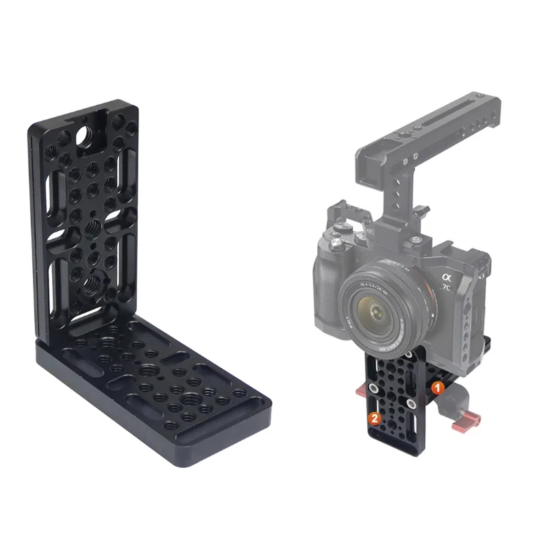 Mehrzweck-Schaltplatte, Käsebrett, einfache Platte, 1/4 3/8 ARRI, kalter Schuh für Railblock, Schwalbenschwanzstangen, DSLR-Kamerakäfig-Rig