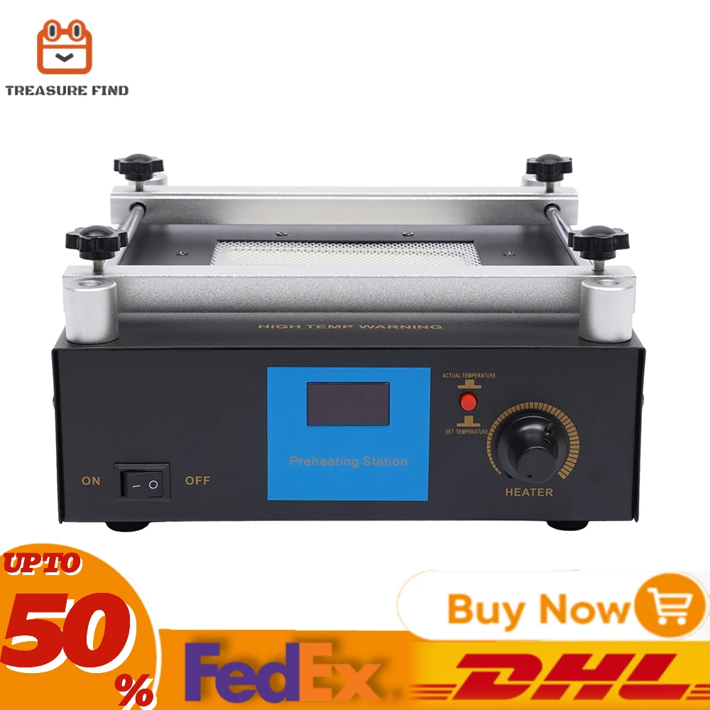 Infrared Preheating Station 450W Digital Rework Station Ceramic Heating Body BGA Preheating Motherboard Soldering Table