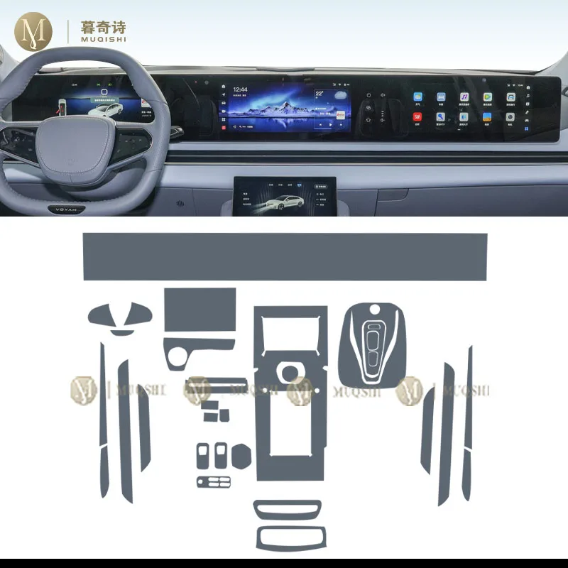 MUQSHI Car Interior Center console Transparent/Matte TPU Protective film PPF Anti-scratch Repair film For DFM Voyah Free 2024