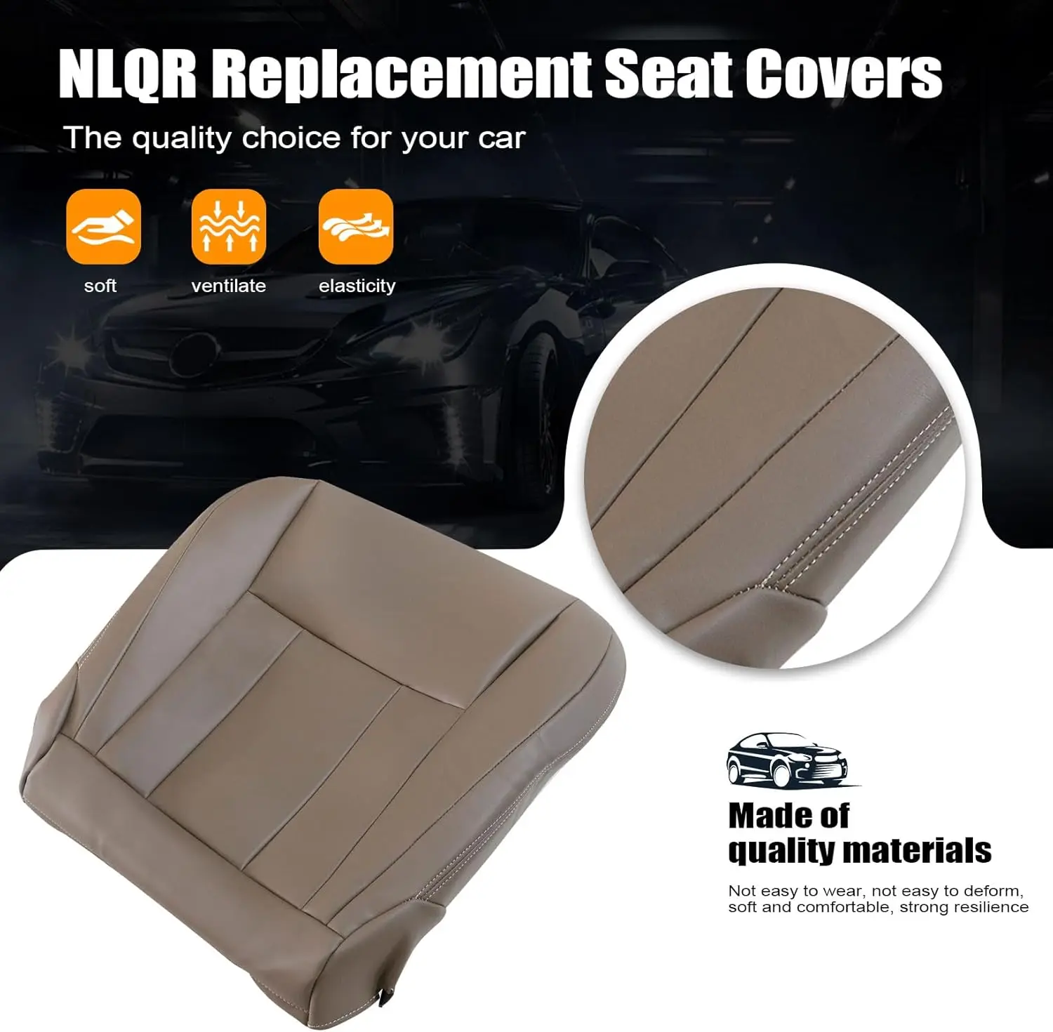 Replacement Front Seat Covers for Toyota 4Runner 1996 - 2002, Compatible, Bottom & Top Back