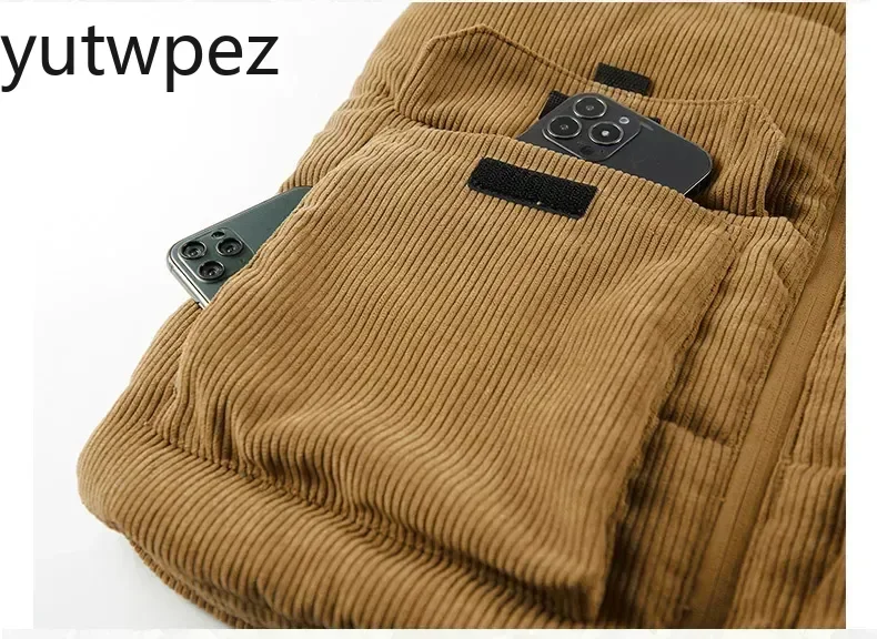 Outdoor Hiking Fashion Wool Vest Male Cotton-Padded Vests Coats Men's Sleeveless Jackets Warm Waistcoats Clothing Plus Size 6XL view 4