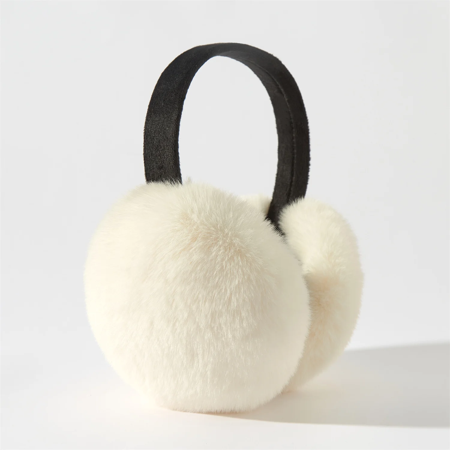 2025 جديد اللون حجب غطاء للأذنين موضة رائعة فرو الأرنب الصناعي طوي غطاء للأذن امرأة الشتاء الدافئة اكسسوارات #4