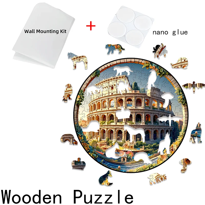 Flat Wooden Puzzle Family Parent-Child Interactive Educational Game Toys Party Atmosphere Wall Decoration