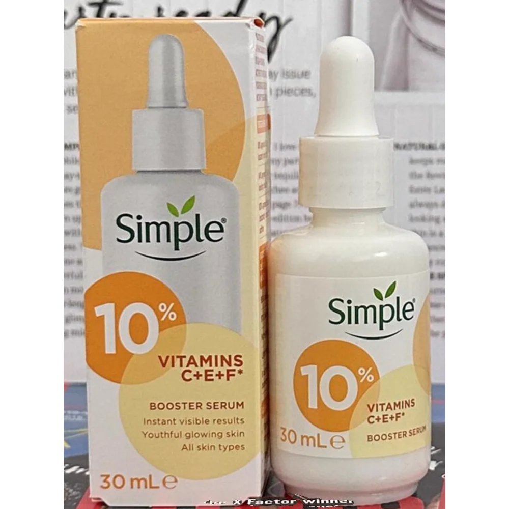 

SIMPLE 10% VC+VE+VF Booster Essence 30 мл Осветляющий антиоксидант Увлажняющий Восстанавливающий Увлажняющий Отбеливающий Разглаживающий Уход за кожей