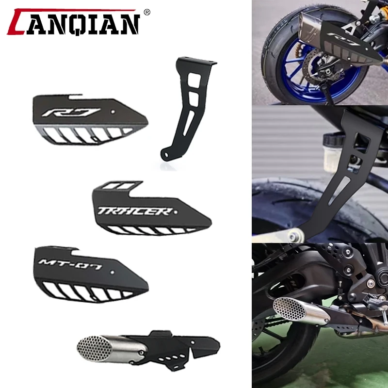 

Exhaust Pipe Heat Shield Guard Protector FOR YAMAHA MT-07/FZ-07/ABS YZF R7/MT-07 TRACER7 9 GT XSR 700 Exhaust Cover Muffler Tail