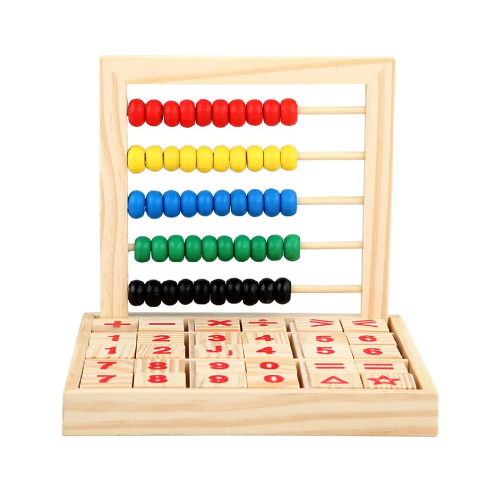 

Creative Abacus for Kids Montessori Toy Wooden Early Math Learning Toy Intelligence Development Colorful Beads