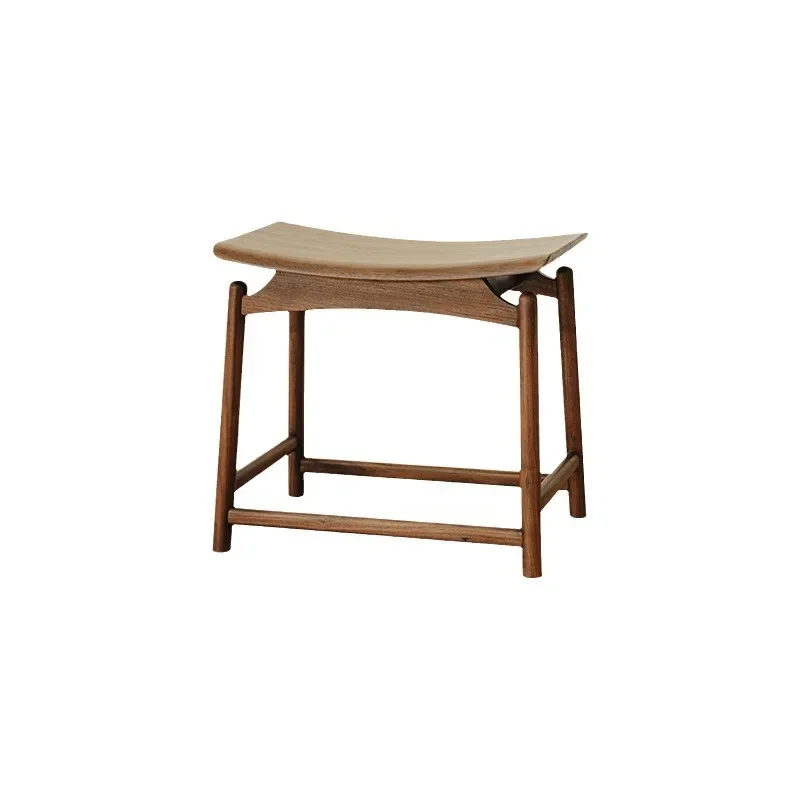 

Walnut ingot stool, shoe change, new Chinese style, simple, furniture living room study