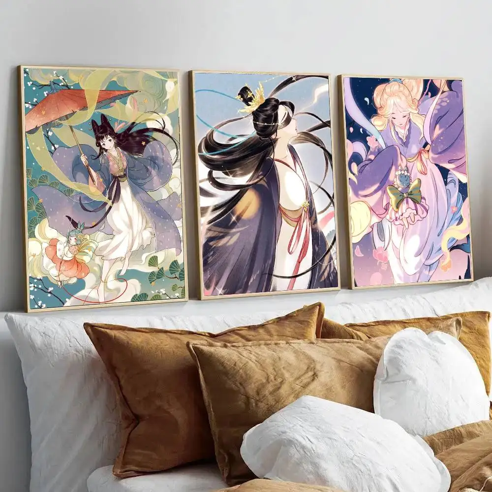 The Umbrella Fairy Movie Posters Living Room Bar Cafe Quality Canvas Vintage Style Comics Painting Art Home Wall Decor Picture