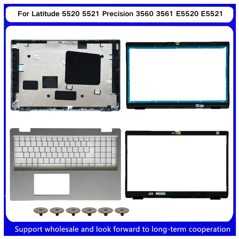New For Kailxuling  Latitude 5520 5521 Precision 3560 3561 E5520 E5521 LCD Back Cover 094D8X 94D8X 0FWJNY Bezel 09MDK8 Palmrest