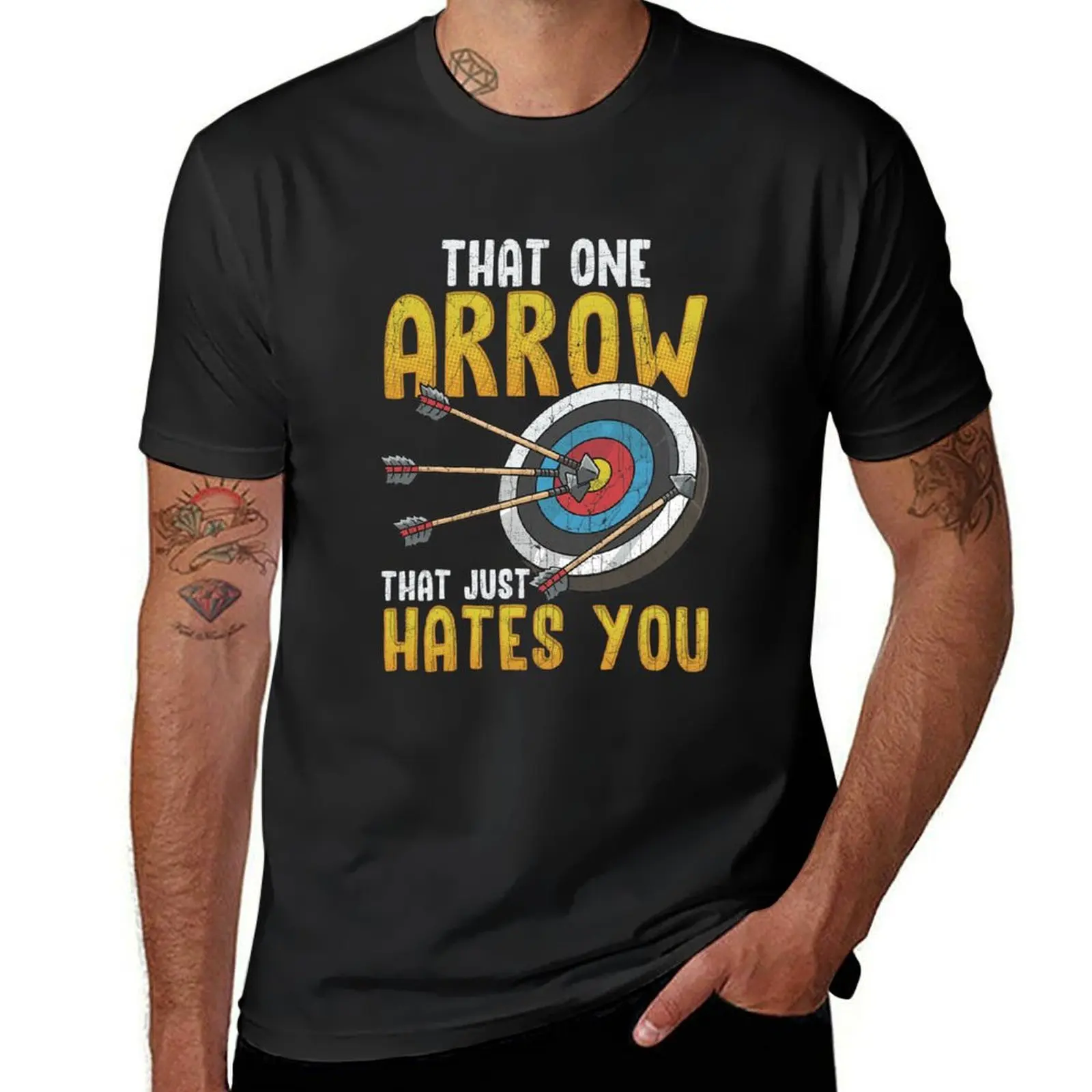 

Archery Bow Target That One Arrow That Hates You Archer Gift T-Shirt anime clothes oversized workout shirts for men