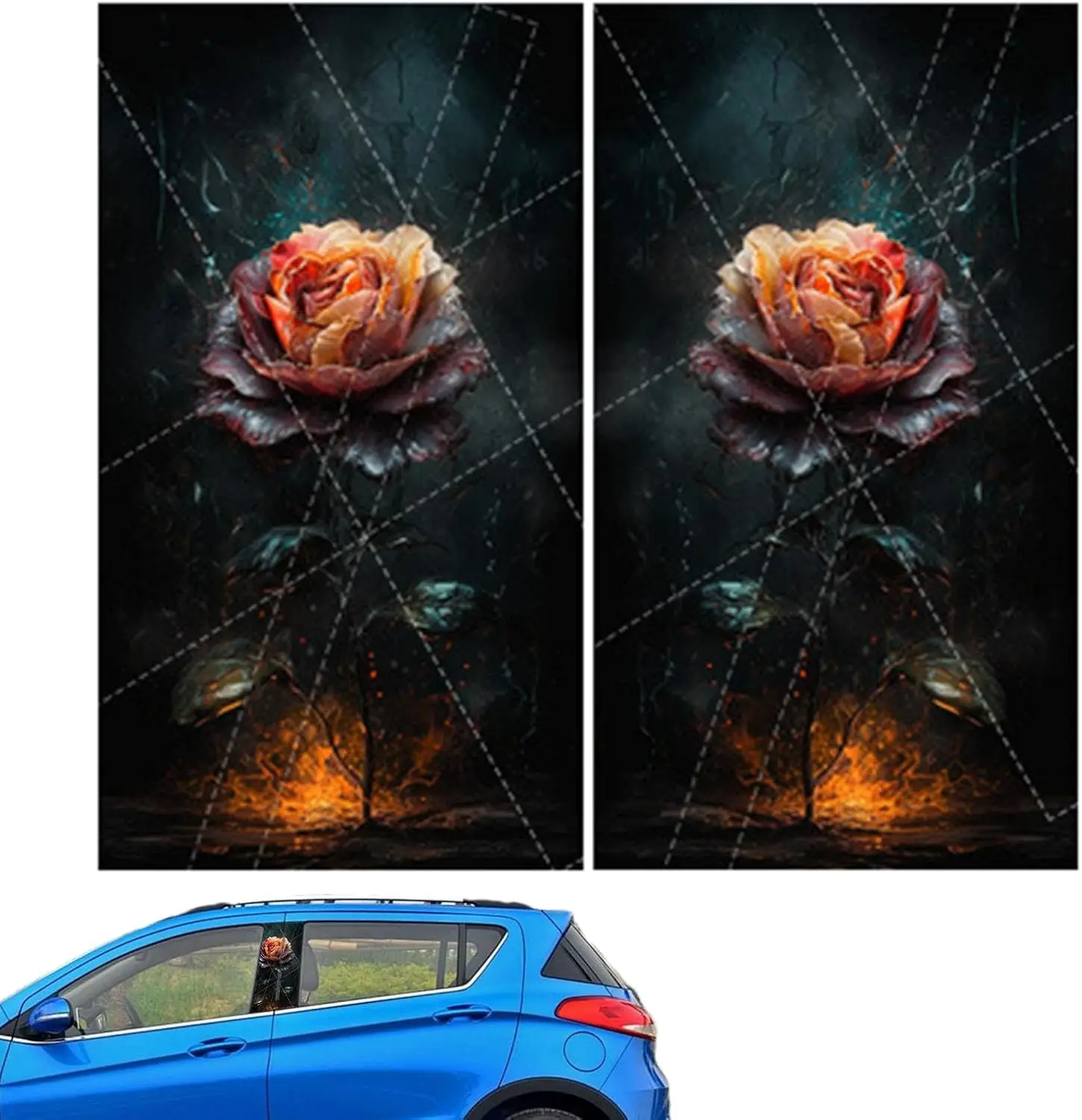 Car Center Pillar Sticker Multifunctional Decorative Protective B Pillar Car Sticker Decals 2pcs Waterproof