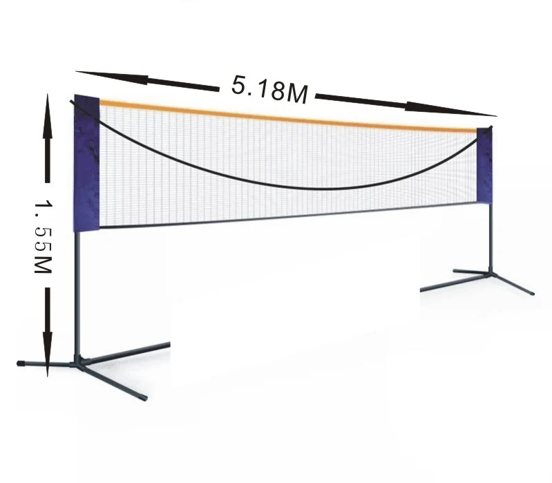High Quality Portable 5.1M Badminton and Tennis Net Stand Portable Outdoor Training Equipment Wholesalepromote sales