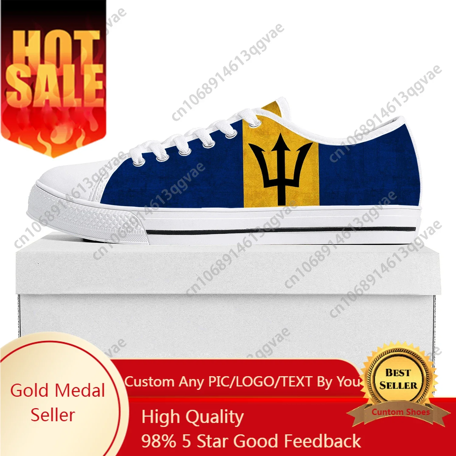

Barbados Flag Low Top High Quality Sneakers Mens Womens Teenager Canvas Sneaker Barbados Prode Casual Couple Shoes Custom Shoe