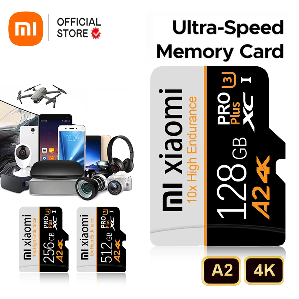 SD Memory Card 128GB For Xiaomi Phone Tablet UAV High Speed Micro TF Card Class 10 TF/SD Flash Card Memoria SD Card 256GB 512GB