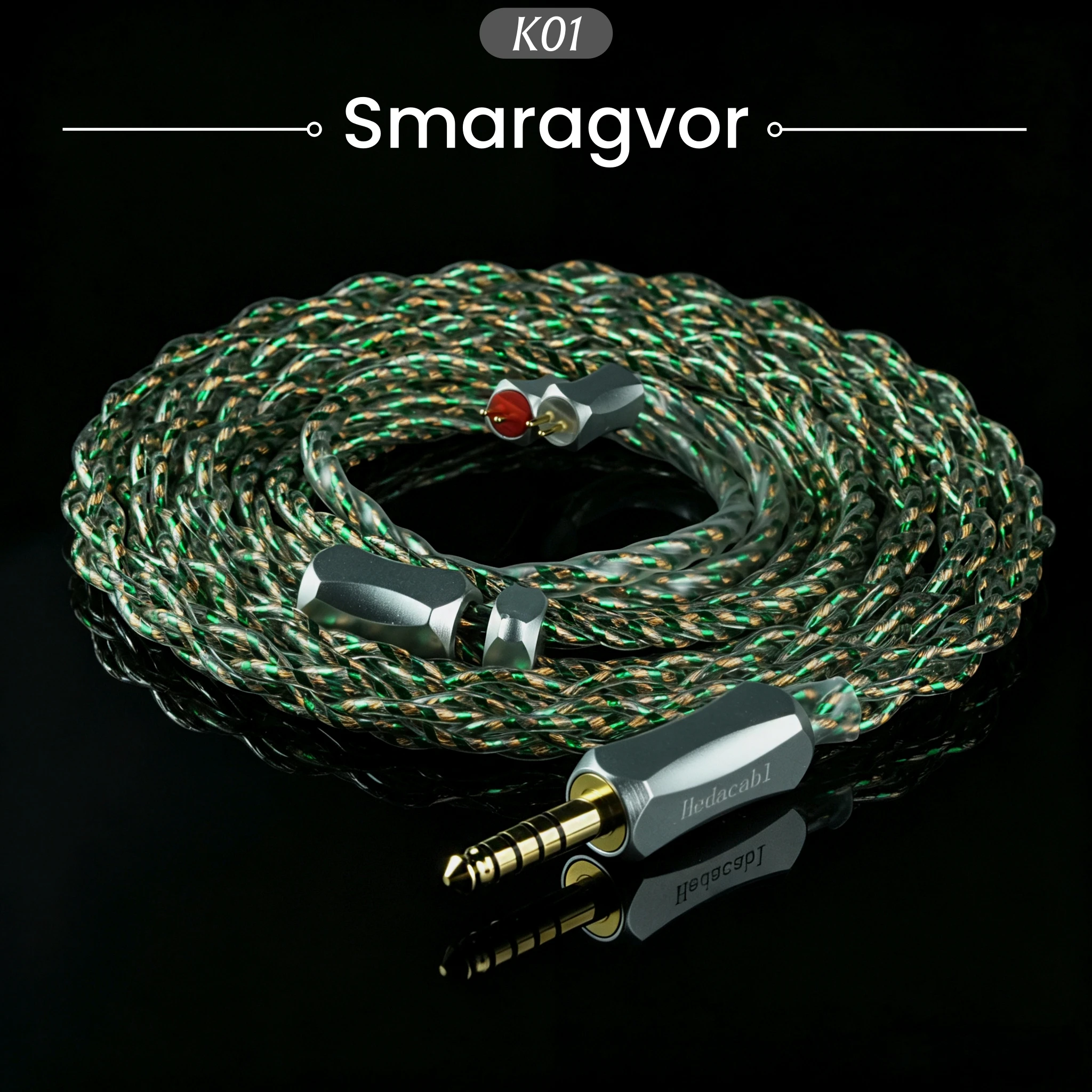 Hedacabl K01 Smaragvor 7N Hochreines Kopfhörerkabel Vergoldet OCC Öl-Immersiertes Graphen 4,4mm 2-Pin 0,78mm/MMCX HiFi IEM-Kabel – Detail 7