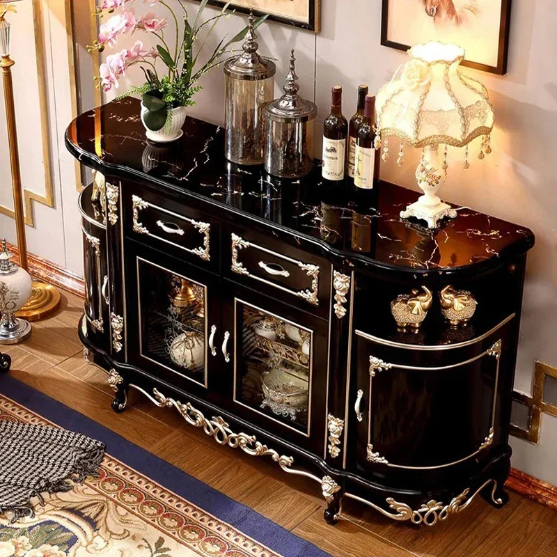 Versatile Black Luxury Living Room Cabinets Modern Wood Entrance Organizer Cabinets Showcase Cupboard Armoires  Shelf Furniture