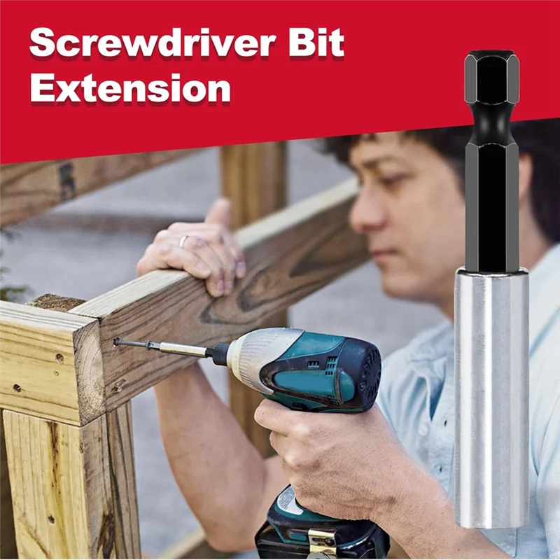 

UISN 9Pc Screwdriver Bit Holders, Extension Socket Drill Bit Magnetic Holder Hex Shank Quick-Change Drill Bit Guide