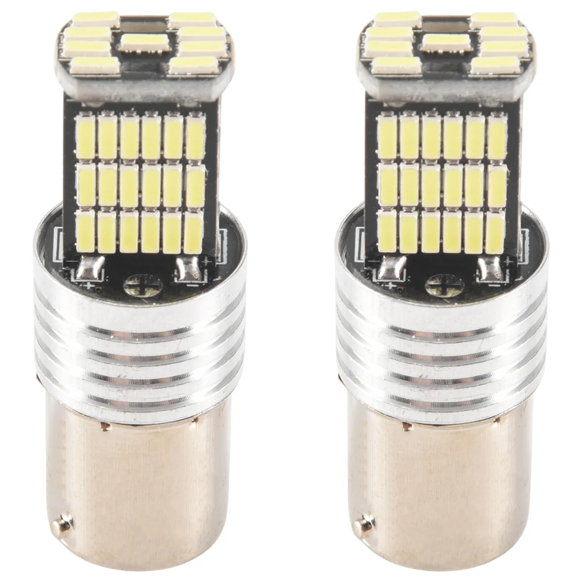 مصباح خلفي لفرامل السيارة عالي الطاقة ، 2X ، 1156LED ، كانبوس 15 SMD ، BA15S ، P21W ، أبيض ،