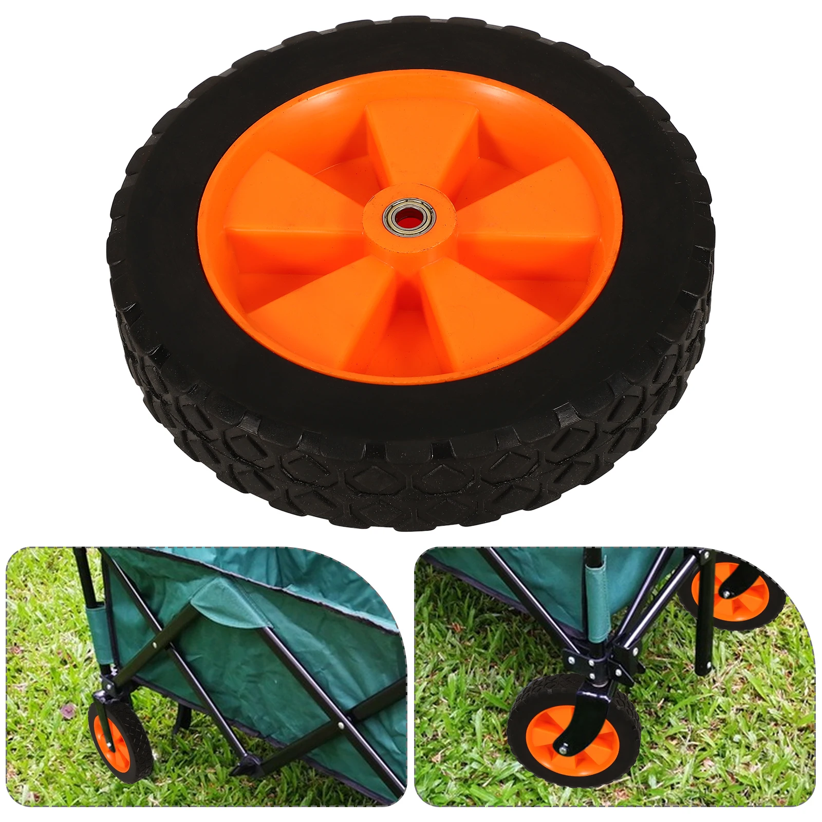 

1pc Rubber Lawn Wheels Durable Front Mower Wheel Components Heavy Duty Lawn Mower Wheel Hardware Easy Install Repair Kit For