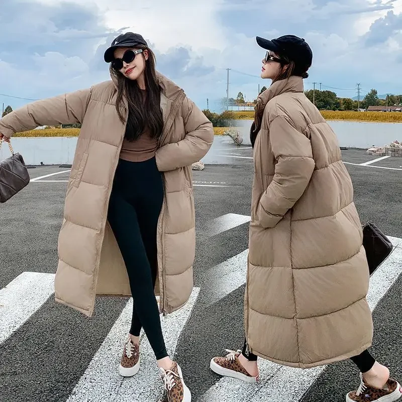 

2025 New Fashion Thickened and Enlarged Women's Parka Zippers Warm Loose Stand Collar Winter Coat Women Long Styles Slim Jackets