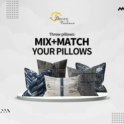 Hot Sale Summer Cushion Cover Royal Blue Grey Minimalist Throw Pillows For Sofa High Quality Pillow Covers Set