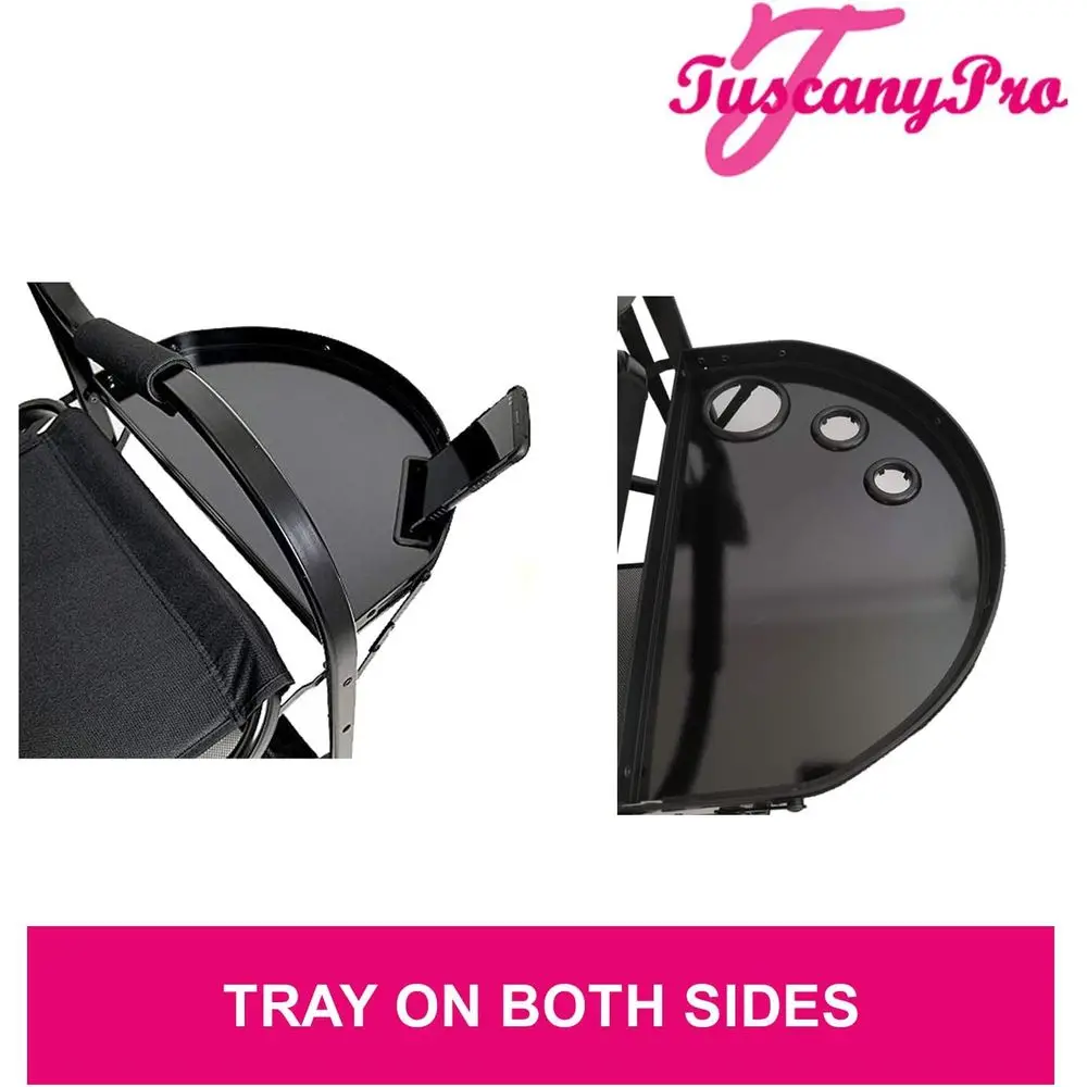 Portable Chair with Mini Ring LED Light - Perect or Makeup, Hair Stylist, Sn with 25 Inch Seat Height - Carry Bag Included - USA - view 4
