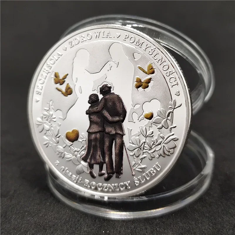 Spain REPLICA Forever Love Commemorative Coin Romantic Lucky Wedding Anniversary Gift Gifts Happiness Forever