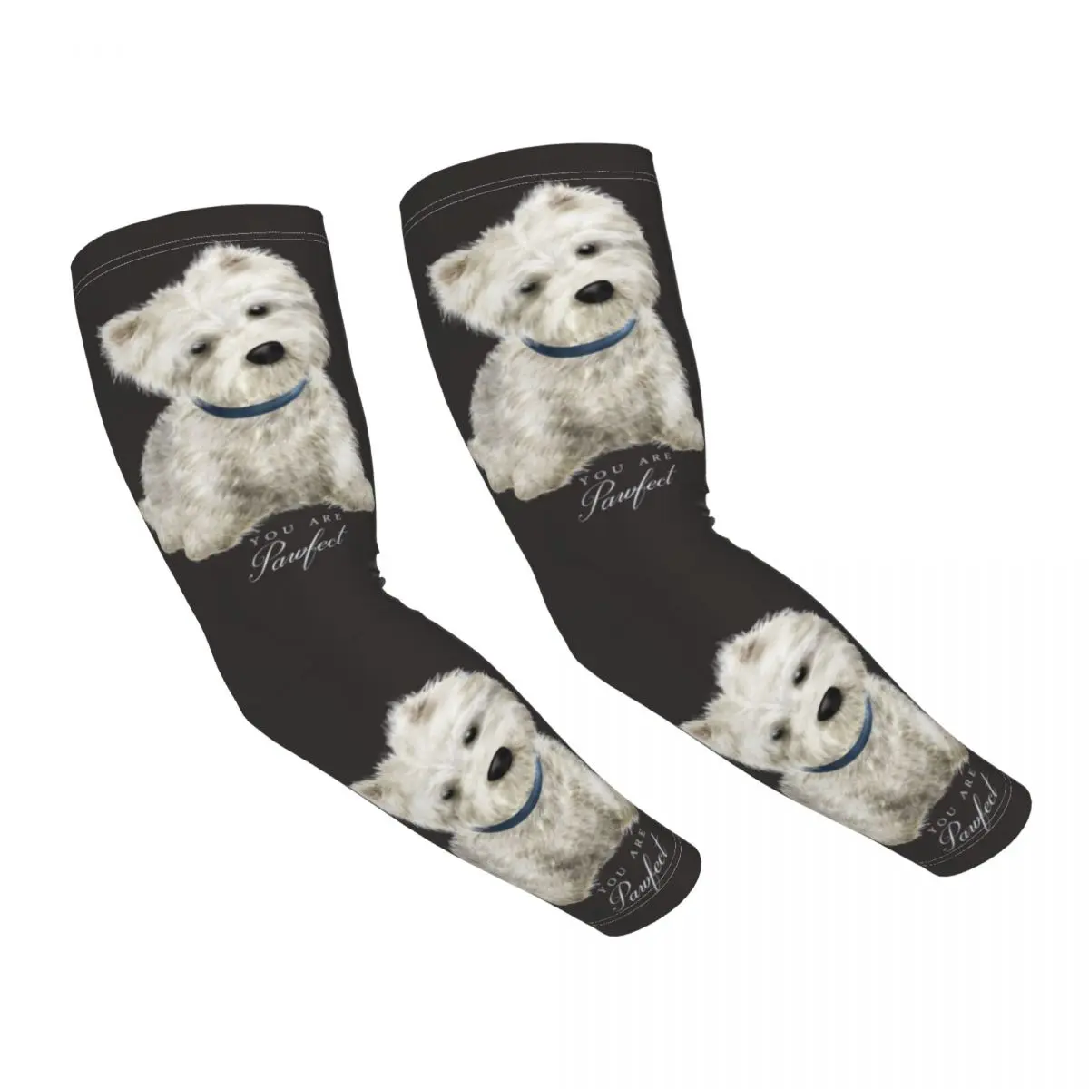 Cooling Westie West Highland White Terrier Dog Arm Sleeves Women Men Sports Compression Tattoo Cover Up for Football