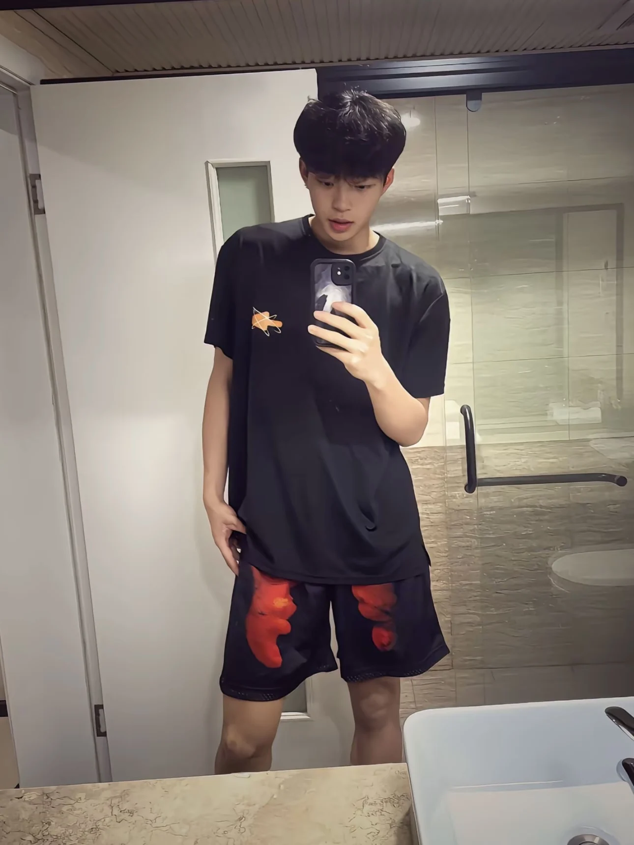 American Streetball Men's Basketball Shorts Knee-High Loose Fit Quick Dry Summer Casual Pants Straight Leg Youthful Energy