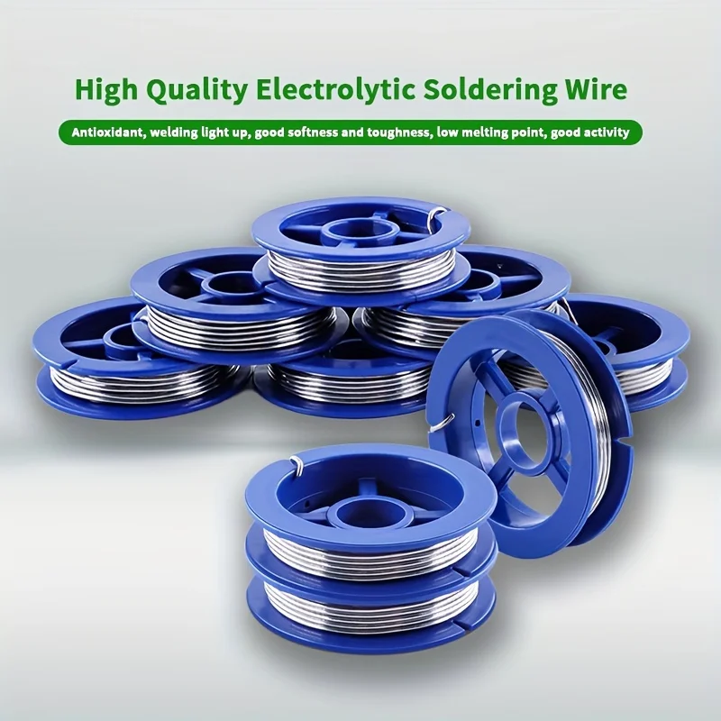 High-quality Electrolytic Active Solder Wire Spool, 0.8 mm—No-Clean Soldering, Suitable for Beginners and School Experiments