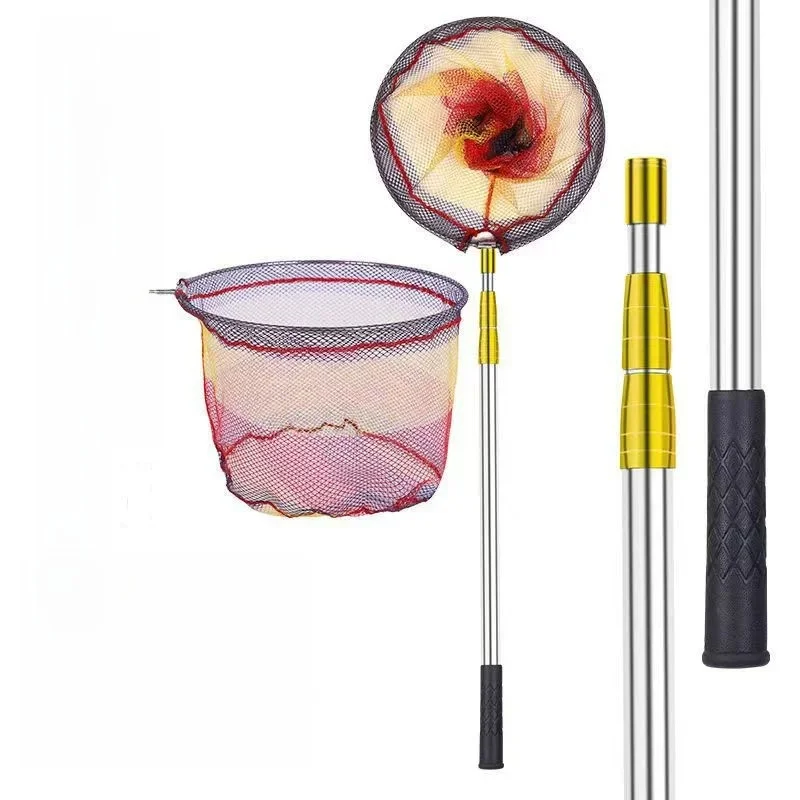 stainless-steel-extendable-rod-fishing-net-anti-entanglement-round-net-circle-for-carp-fishing-in-streams-and-rivers