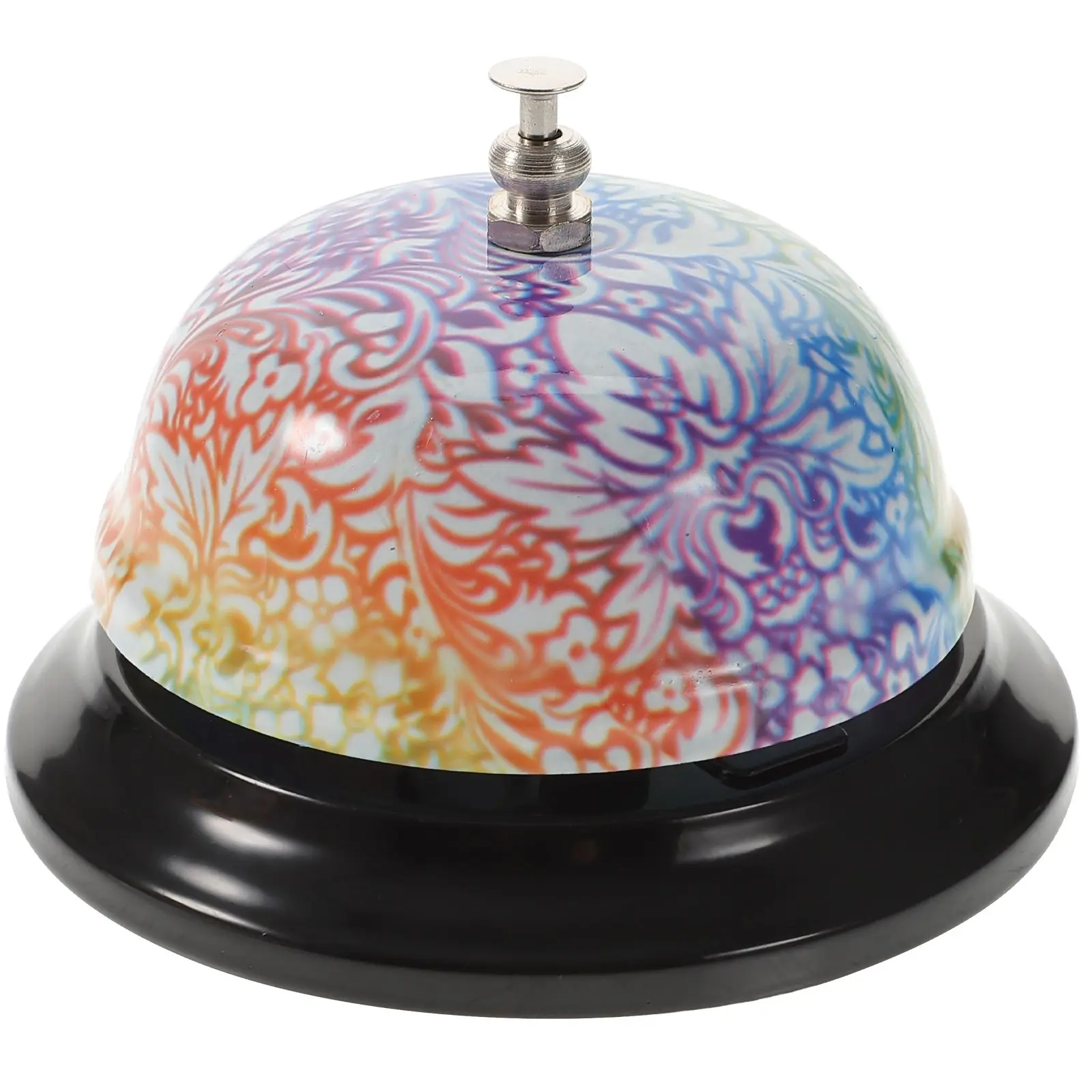 Dinner Bell Customer Call Service Bells Hand Press Metal Loud Quality Printed Pattern Kitchen Hotel Bar Reception Area
