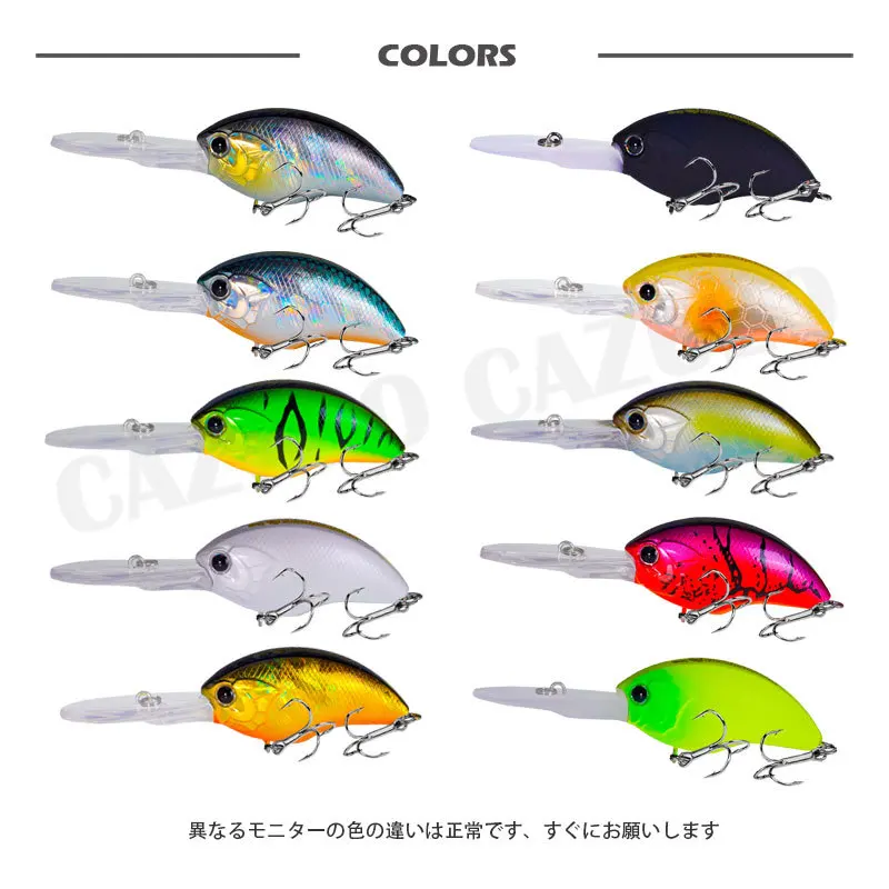 Fishing Accessories Lures Crankbait 12.3g 50mm Floating 0.8-3m Crank Minnow Isca Artificial Bait Wobbler Pesca Pike Fish Leurre