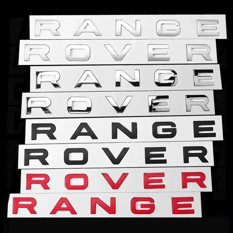 Emblema 3D ABS para el capó delantero del coche, calcomanía con letras, adhesivo con el logotipo de Range Rover para Range Rover Evoque Sport HSE SE V8, accesorios.