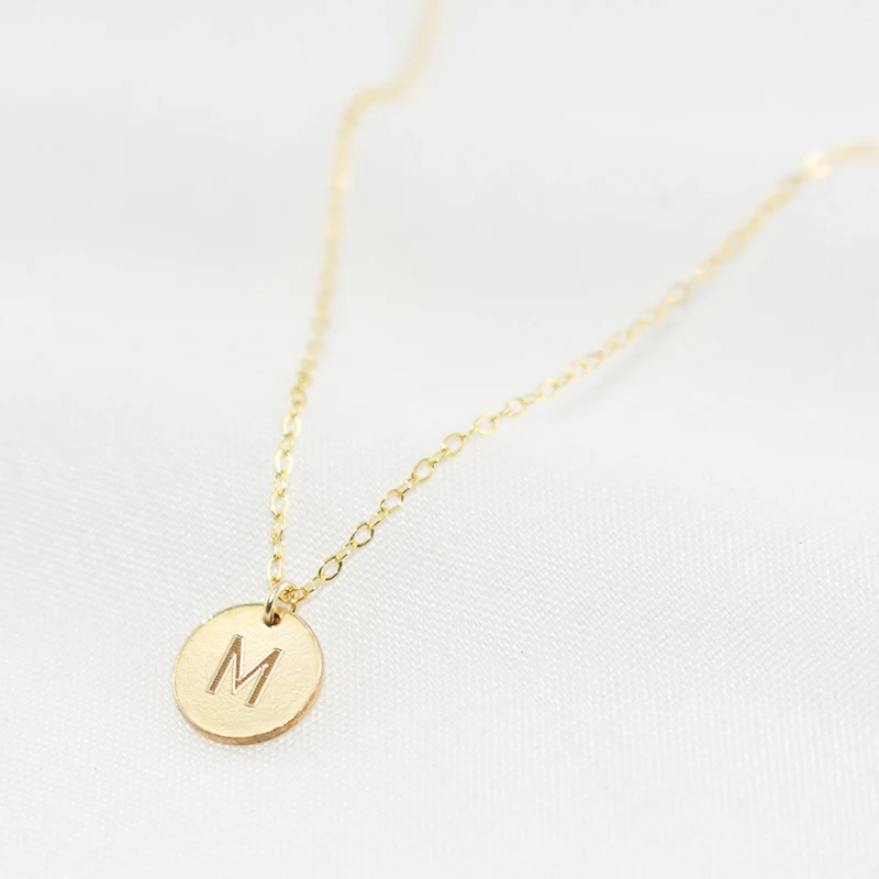 Long Necklace Handmade Coin Choker Gold Filled Disk Pendant  Letter Necklace Collier Femme Kolye Collares Women Jewelry