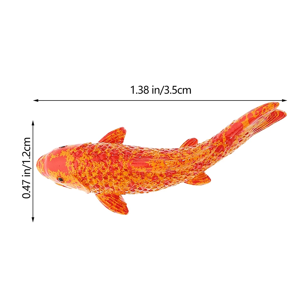 10 Pcs Realistic Fish Figurines Mini Aquarium Decor Plastic Goldfish Models Vibrant Fish Tank Naments Landscape Garden