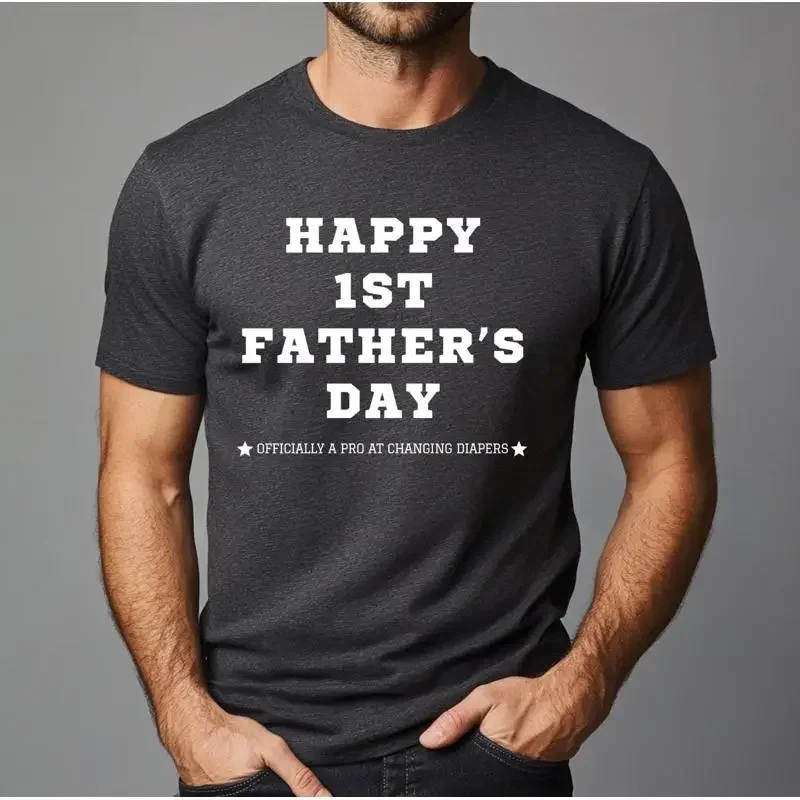 First Father's Day T Shirt New Dad Funny Diaper Changing Pro Joke