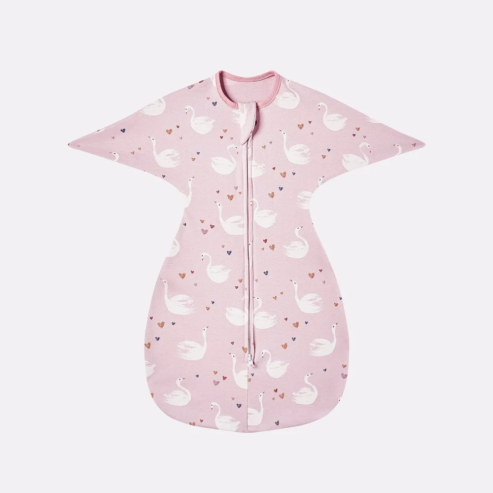 

Raised Hand Design Newborn Swaddle Blanket Cotton Anti-startle Baby Swaddle Bags Cartoon Soft Fabric Anti-shock Swaddle