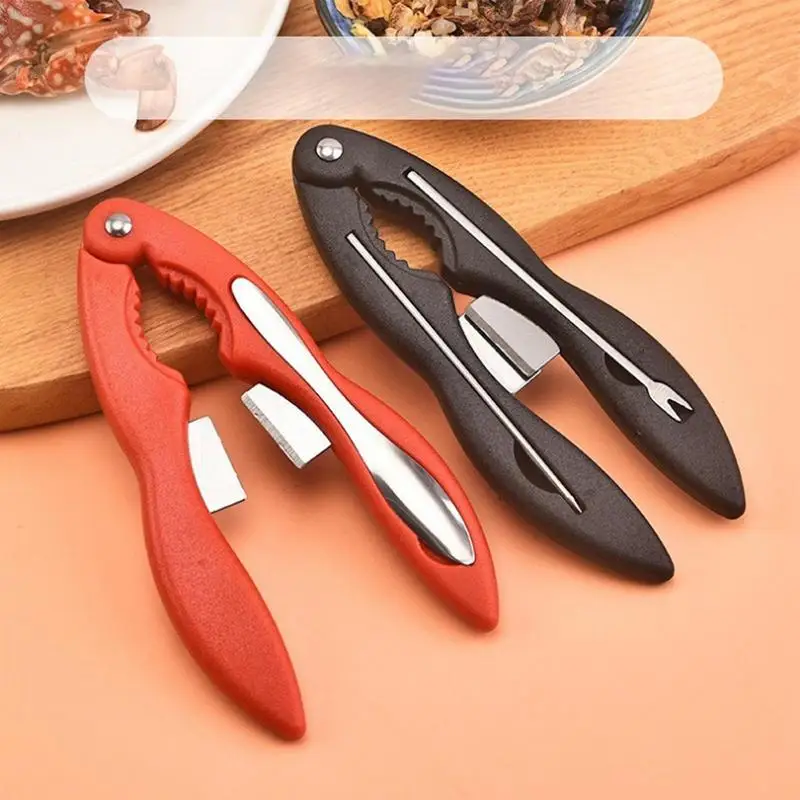 Crab Crackers And Tools 4 PCS Stainless Steel Crab Claws Picking Tools Anti-Slip Seafood Tools Nut Cracker For Crab Legs Kitchen