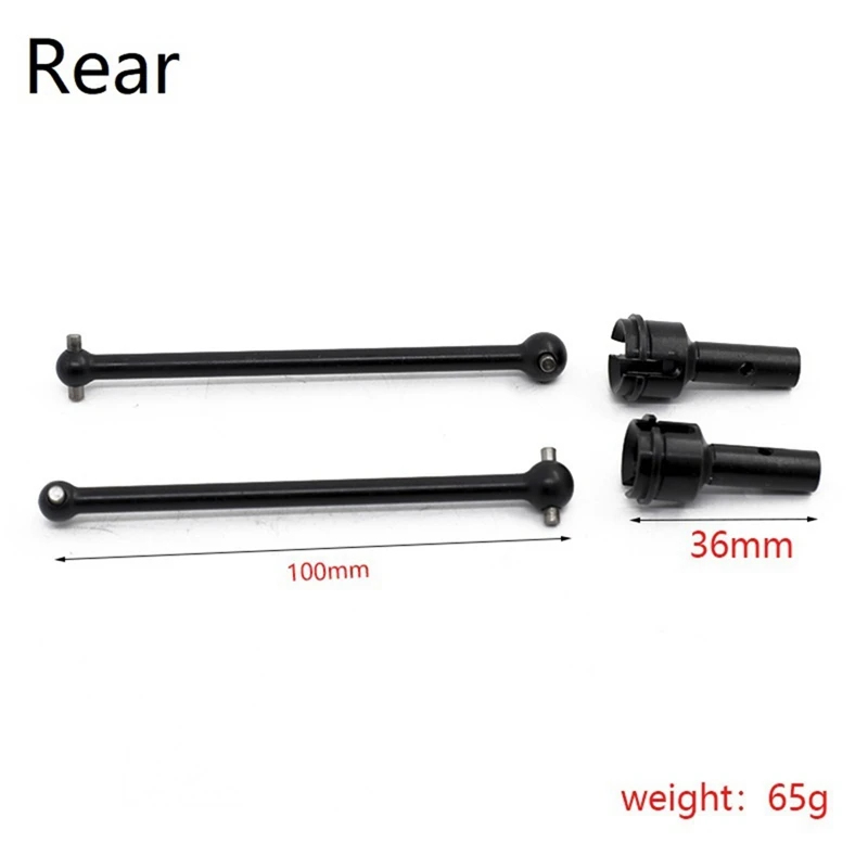 เพลาขับโลหะด้านหน้าและด้านหลัง4ชิ้นสำหรับ Arma 1/8 typhon 1/7ชิ้นส่วนอัพเกรด mobil RC 6s แบบไร้ขีดจำกัด