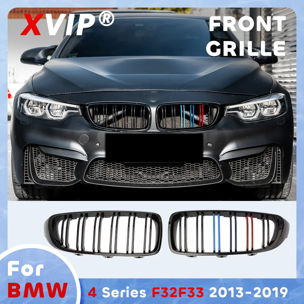 

XVIP Glossy M-Color Double Line Style Front Bumper Grille For BMW 4 Series F32 F33 2013-2019