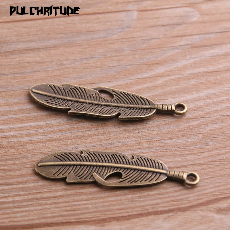 10 Styles Vintage Bronze Metal Small Big Wings Feather Charms For Jewelry Making Diy Zinc Alloy Mix Animal Pendant