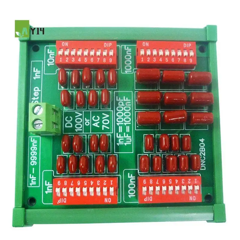 AY14 -Dnc2b04 1Nf To 9999Nf Step-1Nf Four Decades Programmable Capacitor Board Polypropylene Film Capacitor C35 Din